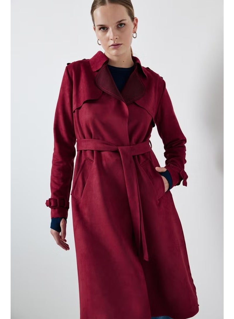 Touche Suede Trench Coat - Image 1