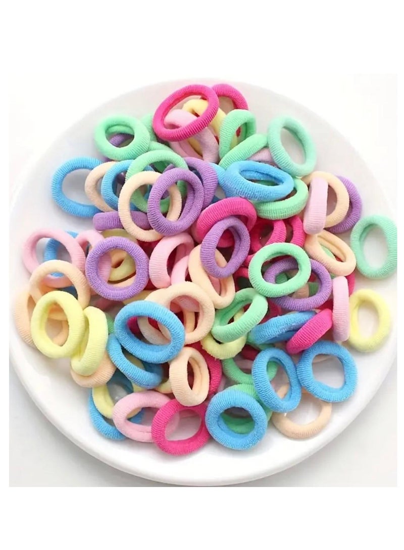 100 Pieces Multi Colored Hair Ties - Image 1