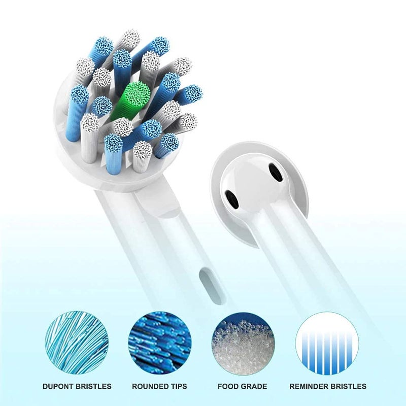 M'AYCREATE ® Pack of 4 Replacement Toothbrush Heads Compatible Generic Electric Toothbrush Heads, For Oralb Electric Toothbrush Head Braun Bases (White for Oralb Electric Toothbrush) - Image 2