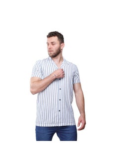 Coup Strip Shirt For Men - Regular Fit - Navy & White