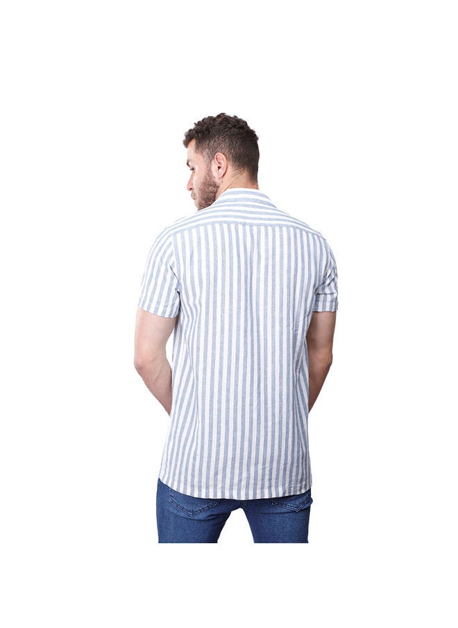 Coup - Coup Strip Shirt For Men - Regular Fit - Navy & White - Image 1