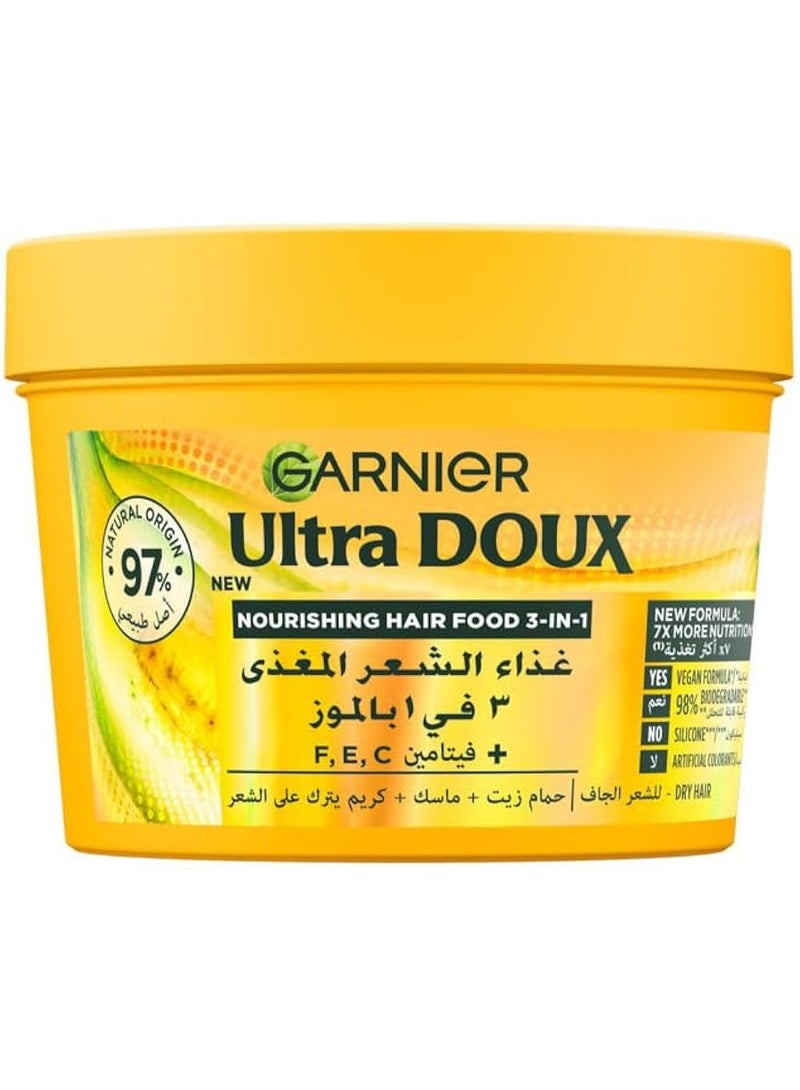 Ultra Doux Nourishing Hair Food 3-in-1 Banana and Shea For Dry Hair 390ML