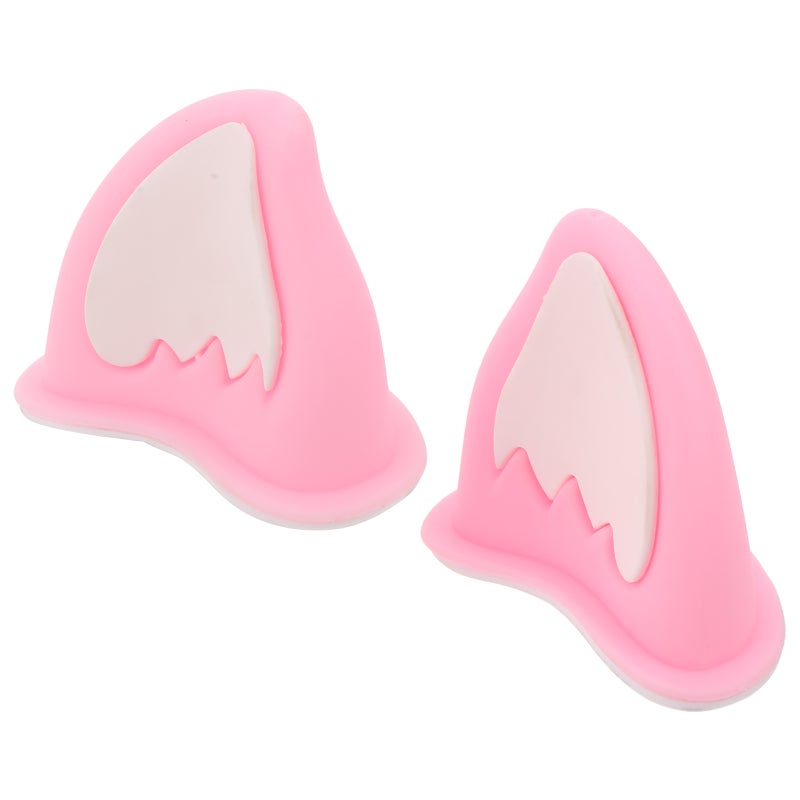 1 Pair Ear Ears Horns Decoration Accessories For Ski Bike White - Image 5