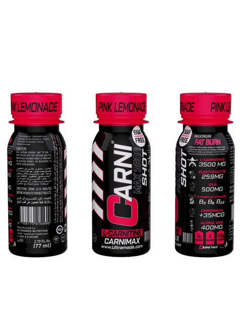 l carnitine drink shots C5 CarniMax Shot Pink Lemonade - L-Carnitine Drink, 77ml, Sugar-Free,  Weight Loss 12 Bottles | Best Price Kuwait