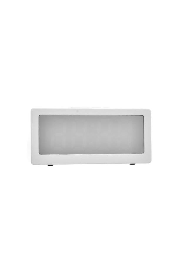 Generic - Gaosiio DS-3633L High Quality LED Mirror Clock With Time (12/24H), Alarm & Snooze, Luminance (White) Display And Temperature (C/F) Functions - White - Image 1
