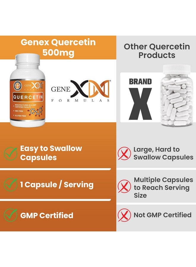 Genex Formulas Genex Quercetin 500Mg Supplement 60 Capsules ; 3Pack ; Healthy Aging And Longevity Nongmo Flavonoid Supplements - Image 5