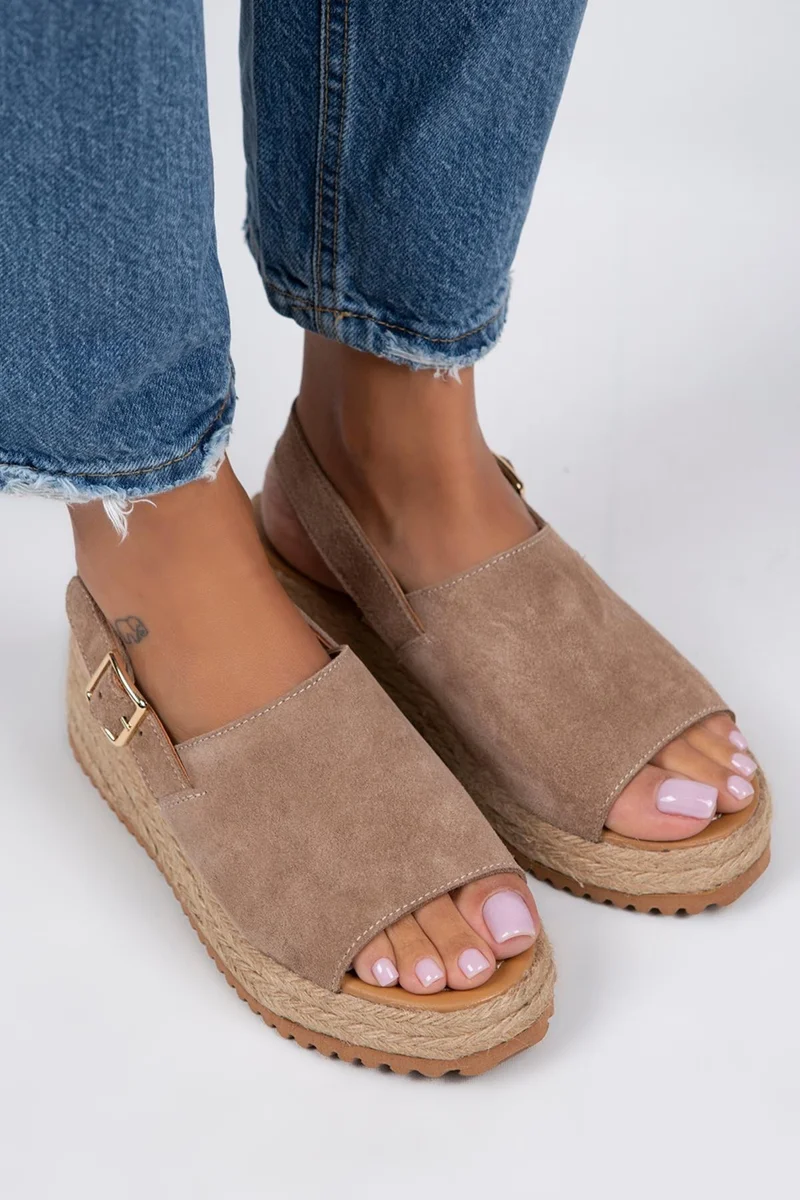 Manijero Manijero Penny Women's Genuine Leather Belted Buckle Mink Sandals