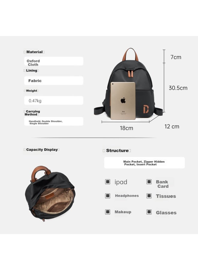 Zooler Women's Backpack, Latest Oxford Cloth Backpack, Ultra-light Casual Large Capacity Travel Women's Backpack - Image 4
