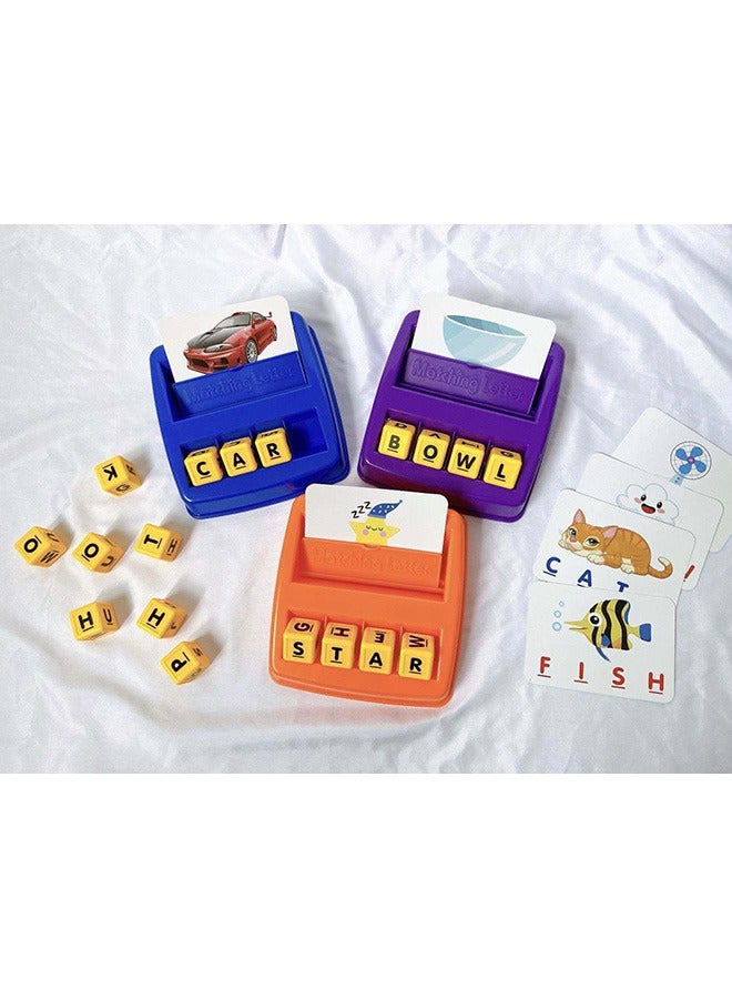 Matching Letter Game for Kids, 2 in 1 Spelling and Math Educational Learning Toys, Preschool Learning Sight Words Toys with 32 Flash Cards, 3-8 Years Old Boys Girls Gifts - Image 2