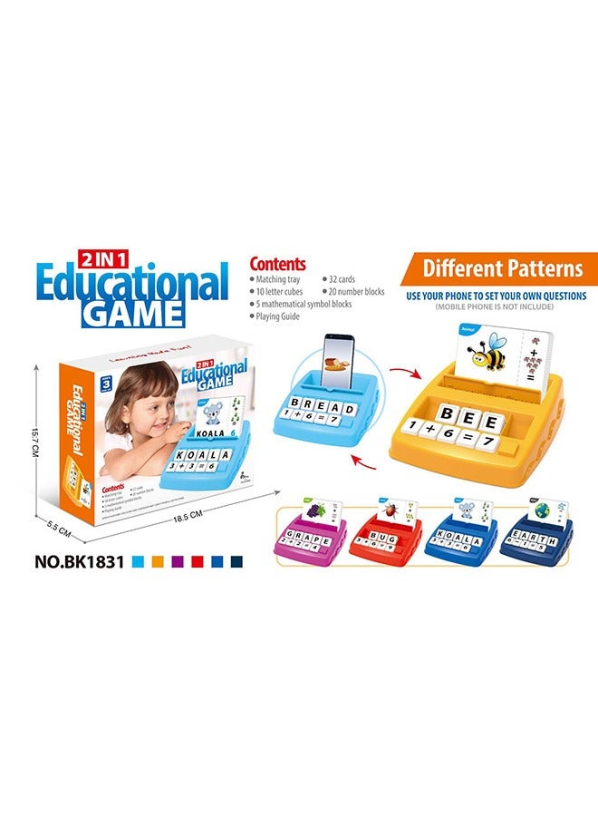 Matching Letter Game for Kids, 2 in 1 Spelling and Math Educational Learning Toys, Preschool Learning Sight Words Toys with 32 Flash Cards, 3-8 Years Old Boys Girls Gifts - Image 4