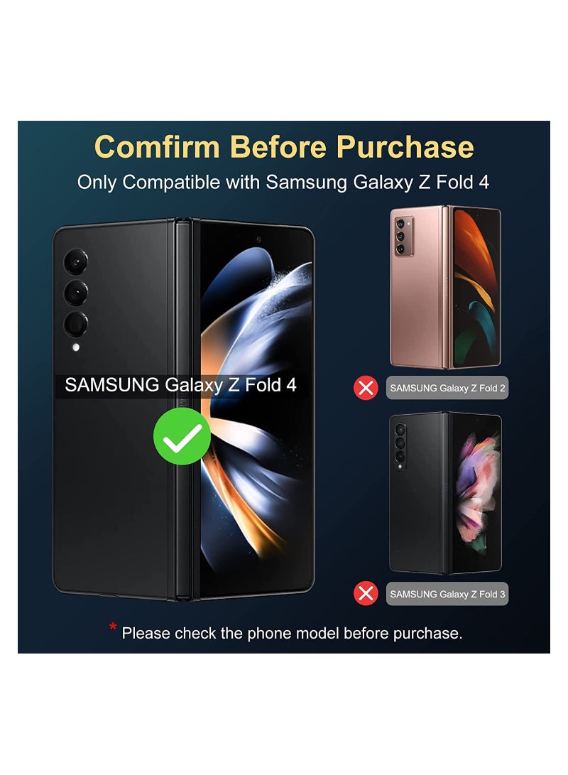 YJS Tempered Glass Screen Protector for Samsung Galaxy Z Fold 4 Front Glass Full Coverage Screen Guard 9H Hardness Anti Fingerprint Scratch Resistance for Samsung Galaxy Z Fold 4 - Image 2