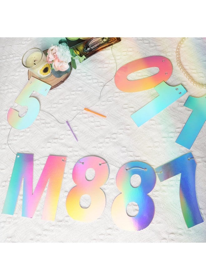 mifengda DIY Banner Kit with Letters Banner Letters Holographic Customizable Birthday Banners Graduation Custom Party Hanging Banners for Graduation Wedding Party Baby Shower Decoration (Holographic) - Image 4