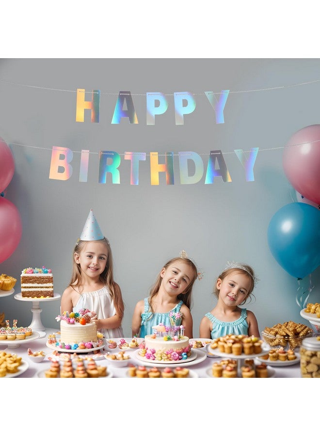 mifengda DIY Banner Kit with Letters Banner Letters Holographic Customizable Birthday Banners Graduation Custom Party Hanging Banners for Graduation Wedding Party Baby Shower Decoration (Holographic) - Image 5