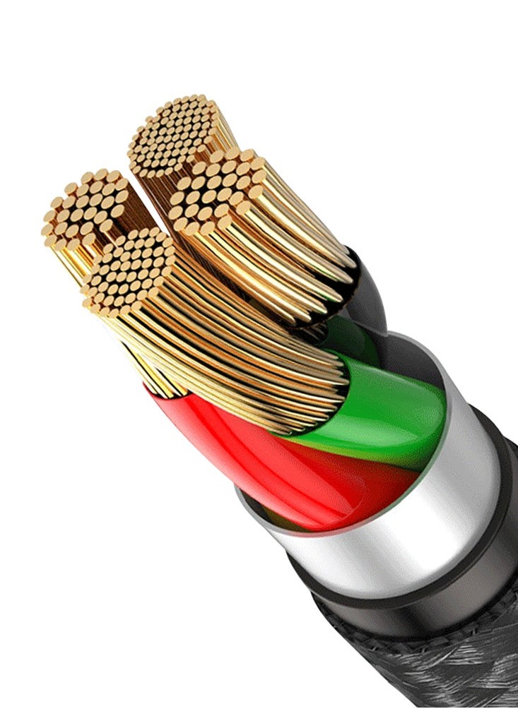 RIVERSONG RIVERSONG Type-A To 3-1 (Lightning, Type-C & Micro) Nylon Braided Fast Charging Cable, 1M, Black  - Image 2