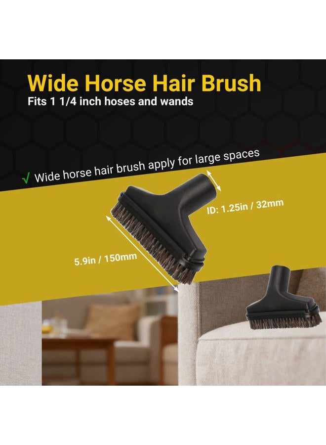 GIBTOOL Universal Vacuum Attachments Accessories Cleaning Kit Brush Nozzle Crevice Tool for 1 1/4 inch& 1 3/8 inch Standard Hose 6pcs - Image 3