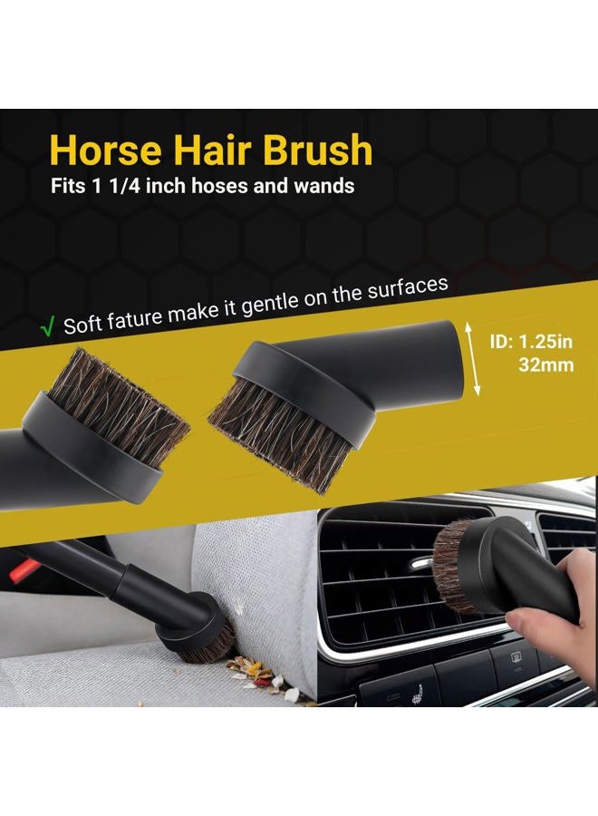 GIBTOOL Universal Vacuum Attachments Accessories Cleaning Kit Brush Nozzle Crevice Tool for 1 1/4 inch& 1 3/8 inch Standard Hose 6pcs - Image 4