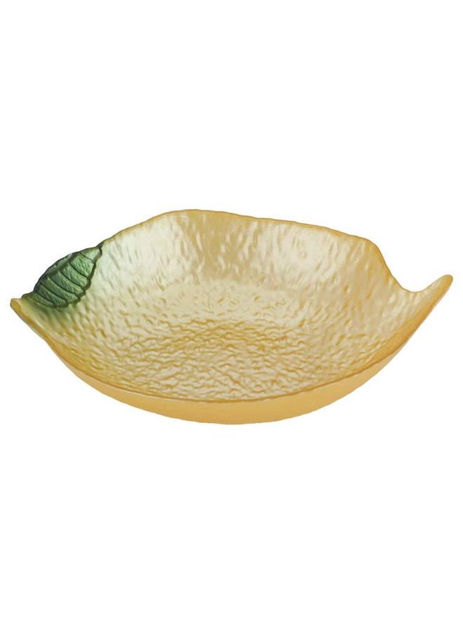 Alsaif Glass Serving Bowl 23X16X5 Cm Yellow  - Image 2