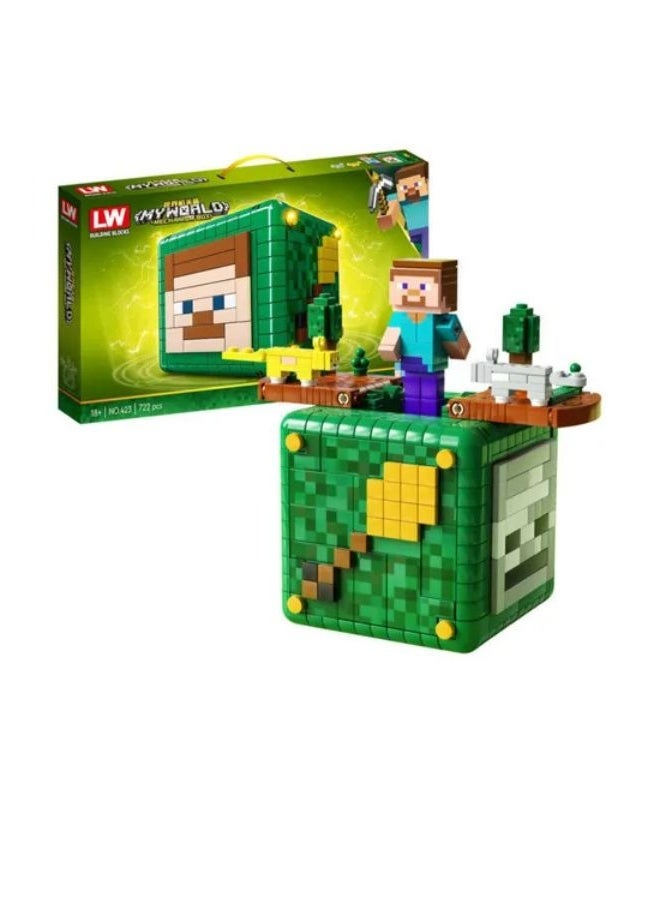 LW Building Blocks MY WORLD Mechanism Box Toy Set – Creative DIY Construction Bricks for Kids - Image 1
