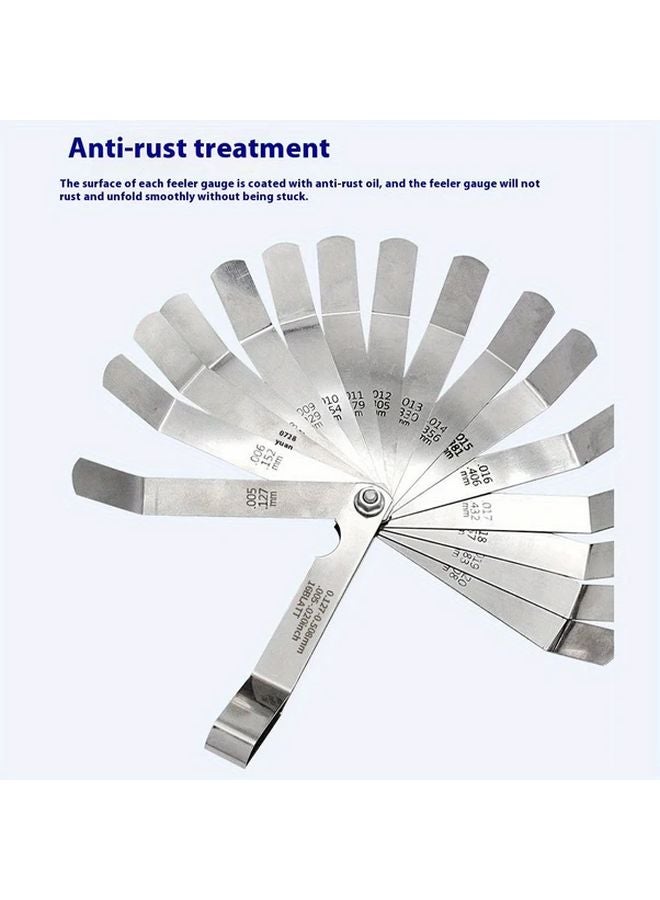 Metal Heavy Duty Stainless Steel Feeler Gauge Precision Gap Thickness Measurement Tool - Image 4