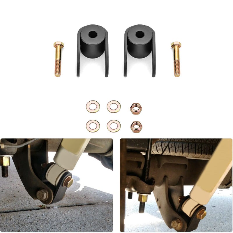WSays Rear Shock Extension Kit Suspension Extender for 2 to 3 Lift Bock Compatible with Chevy Silverado Tahoe Suburban 1500 Fit GMC Sierra Yukon XL Fit Cadillac Escalade 19992024