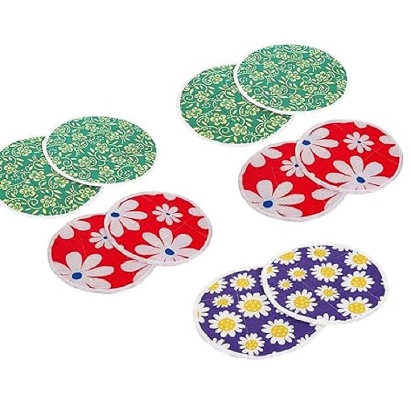 DAIDSUKE Pack Of 2 Cotton Round Premium Roti Cover Traditional Rumal to Keep Fresh Chapati With FREE 1 Unbreakable Plastic chapati Plate Sandwich Bread Plate Multi Color - Image 2