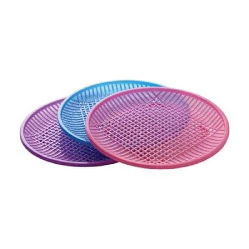 DAIDSUKE Pack Of 2 Cotton Round Premium Roti Cover Traditional Rumal to Keep Fresh Chapati With FREE 1 Unbreakable Plastic chapati Plate Sandwich Bread Plate Multi Color - Image 3
