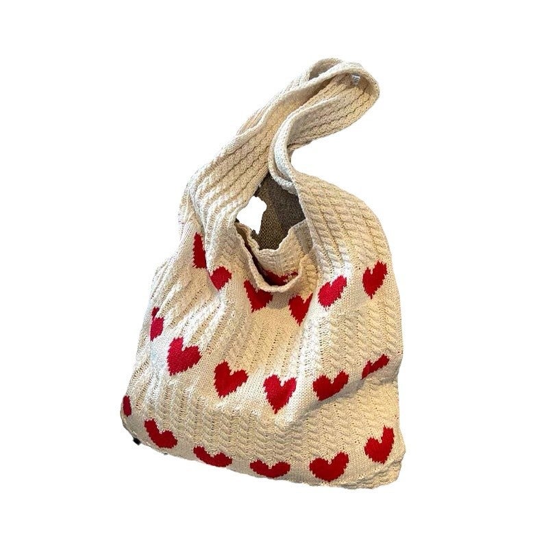 Knitted Tote Bag 2024 Handmade Shoulder Bag - Image 5