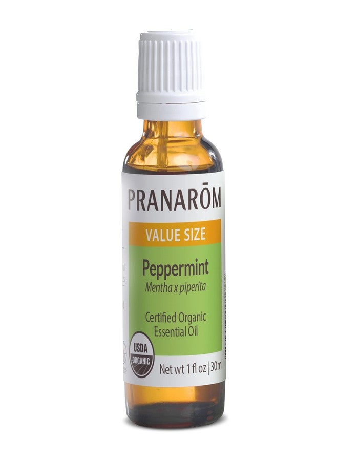 Pranarom USDA Certified Organic Peppermint Essential Oil (30ml), 100% Pure Undiluted Therapeutic Grade from India for Aromatherapy, Diffuser, Topical, Cooling, Massage & Relaxation - Image 1