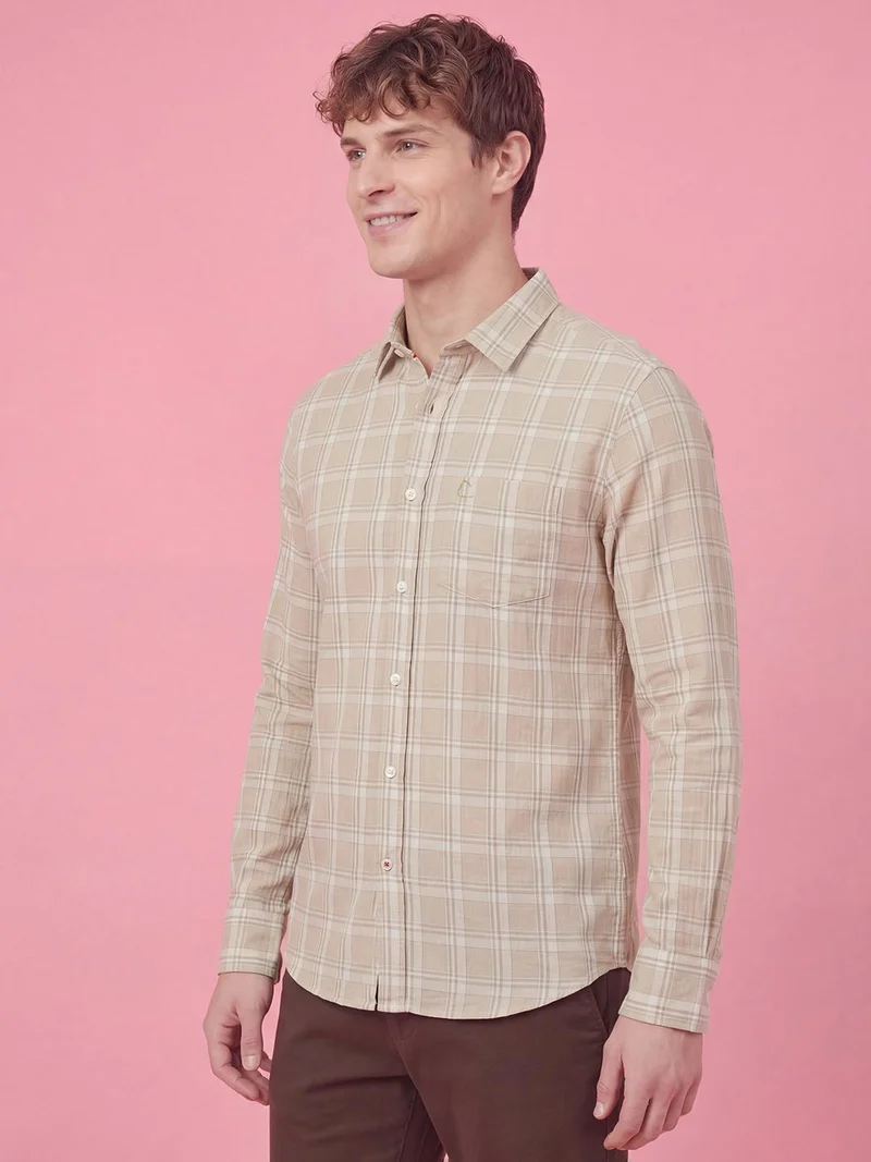 Being Human Men Checked Casual Shirt