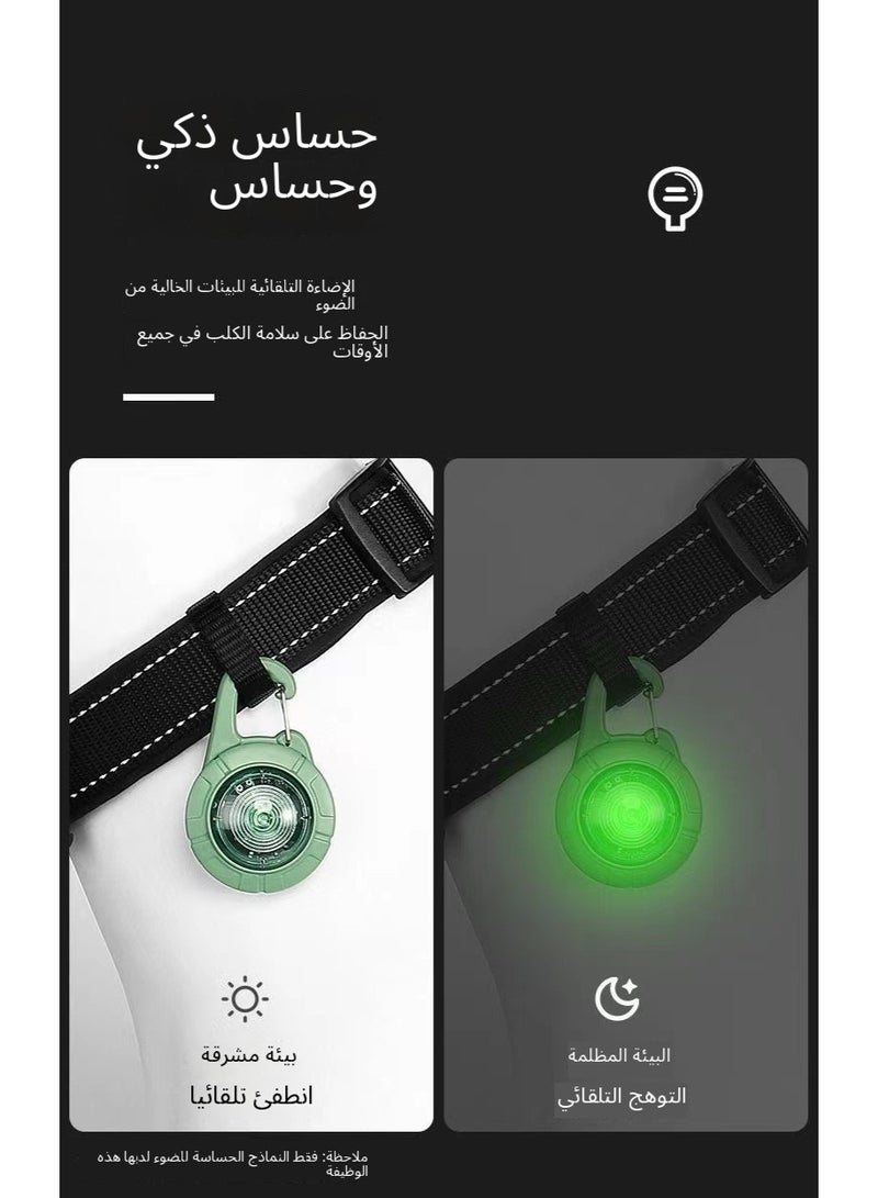 YOUNICE YOUNICE 2 Pack LED Dog Collar Light, Light Up Dog Collars for Pet safety, 4 Modes IP68 Waterproof Clip on Dog Lights, USB Rechargeable Light Up Dogs Collar Light For Night Walking, Climbing, Camping, Cycling (Green) - Image 3