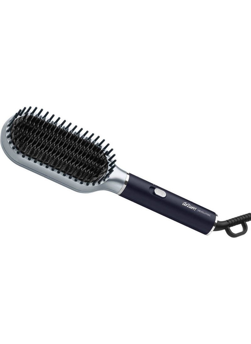 Arzum AR5158 Revolution Hair Straightener Brush Platinum Gray  - Image 1