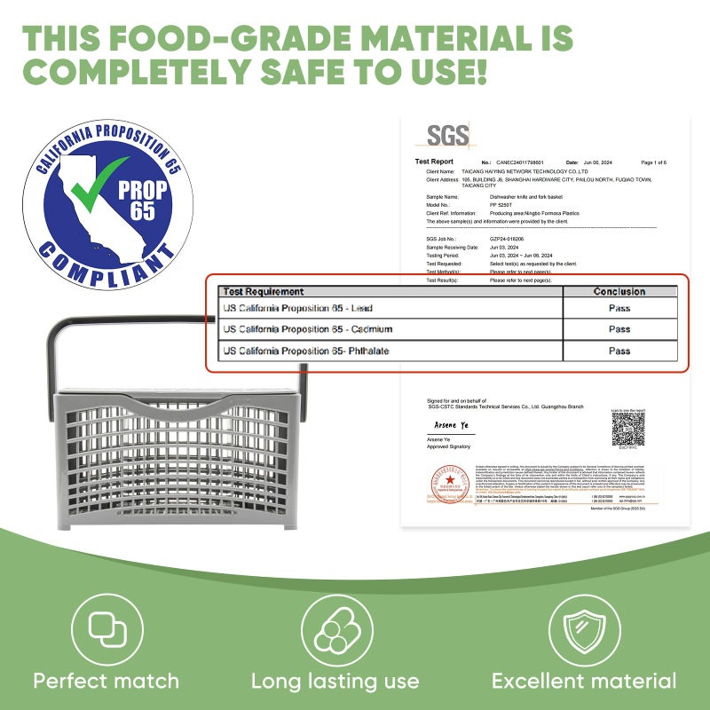 BIHARNT Universal Dishwasher Basket Replacement - 2 In 1 Utensil/Cutlery Basket - Compatible With Bosch  Maytag  Kenmore  Whirlpool  Kitchenaid  Lg  Samsung  Frigidaire  Ge - Image 5