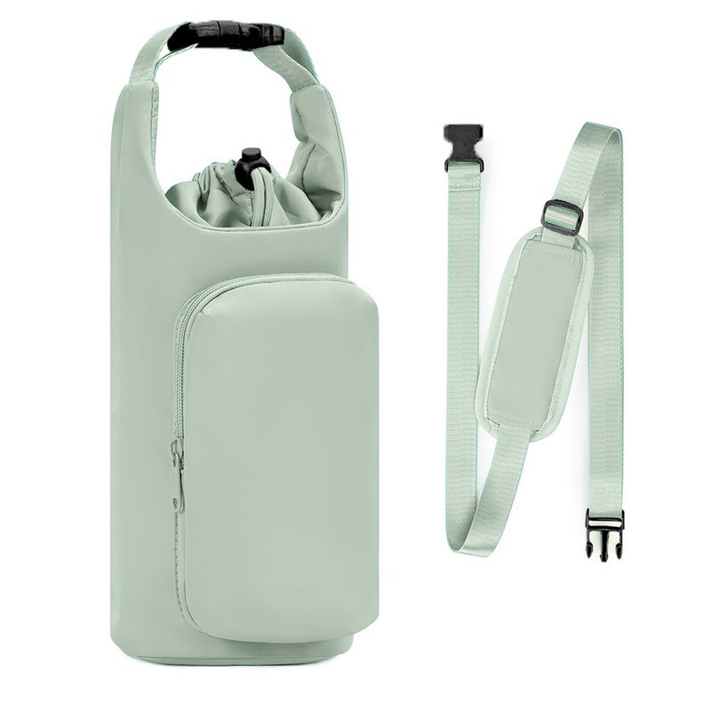 Portable Water Bottle Cover, Insulated Cup Sleeve with Hand & Shoulder Strap for Outdoor Sports - Image 1