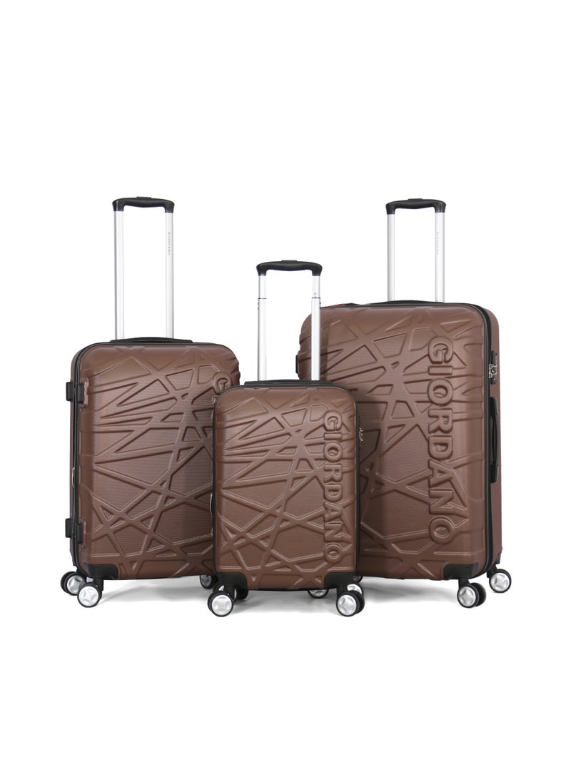 GIORDANO - Giordano Luggage Set 3 Pieces, Brown - Image 1