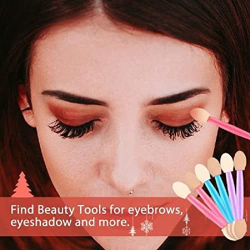 Elecsera 10 Pcs Disposable Eyeshadow Brushes Dual Sides Sponge Applicators Pack of 10 - Image 2