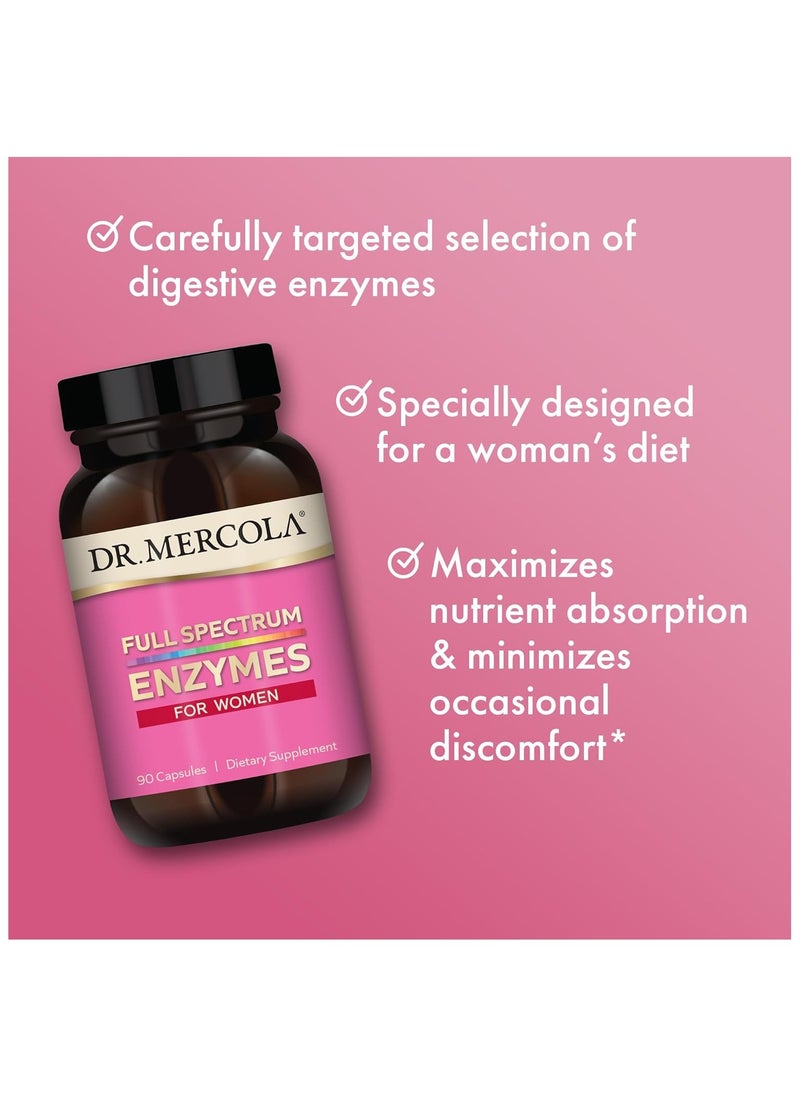 Dr. Mercola Full Spectrum Enzymes For Women 90 Capsulesdietary Supplement  - Image 5