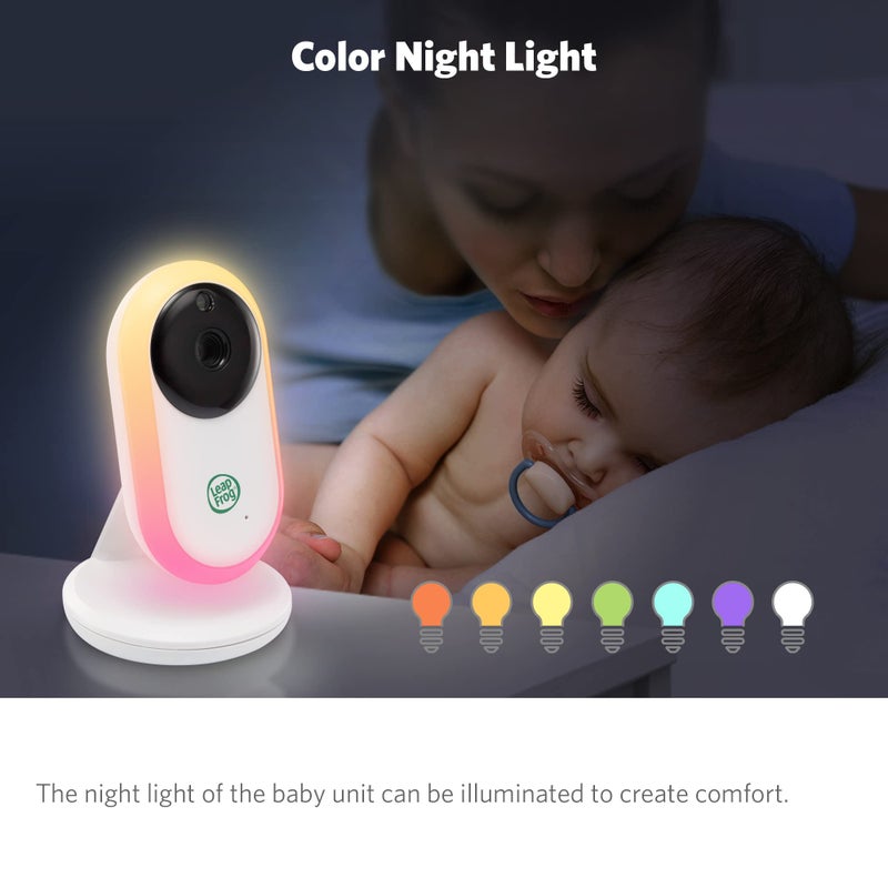 LeapFrog LF2415 Baby Monitor, 5â€ IPS LCD Screen, 1000ft Range, Night Vision, Soothing Lullabies, NightLight, 2-Way Audio, Temperature Sensor, SecureTransmission No WiFi - Image 3