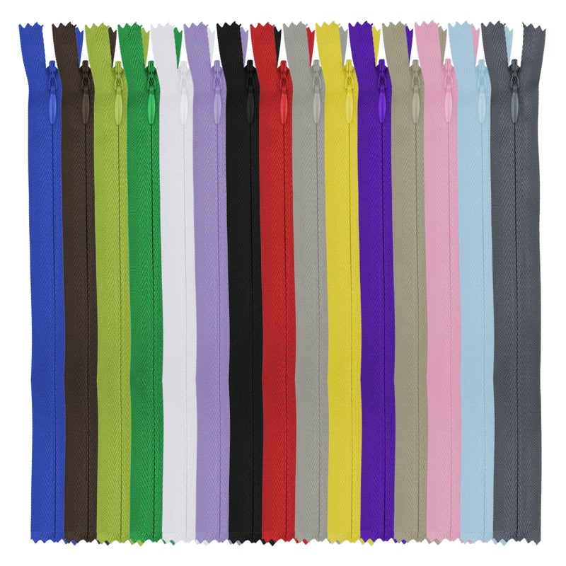 DOITEM Invisible Zipper DOITEM 15pcs 20cm8 Inch Invisible Multicolor Nylon Coil Zippers for Sewing and Crafts 15 Colors - Image 3