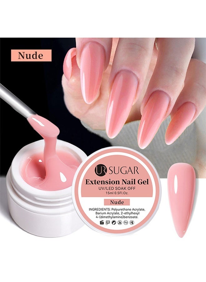 UR SUGAR Extension Nail Gel - UV/LED Camouflage Builder Gel, Solid Sculpture Builder Gel For Nails, Nail Sculpting Gel, Non-Sticky Hand Solid Builder Gel, Upgrade Hard Nail Extension Gel, 3D Sculpting Gel For Nail Art Design Salon Nail Art (#Nude) - Image 2