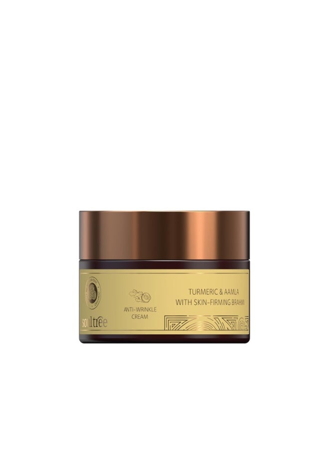 SoulTree Anti-Wrinkle Cream With Turmeric, Aamla & Skin Firming Brahmi, No Paraben or SLS/SLES - 50g - Image 1