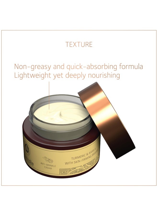 SoulTree Anti-Wrinkle Cream With Turmeric, Aamla & Skin Firming Brahmi, No Paraben or SLS/SLES - 50g - Image 2