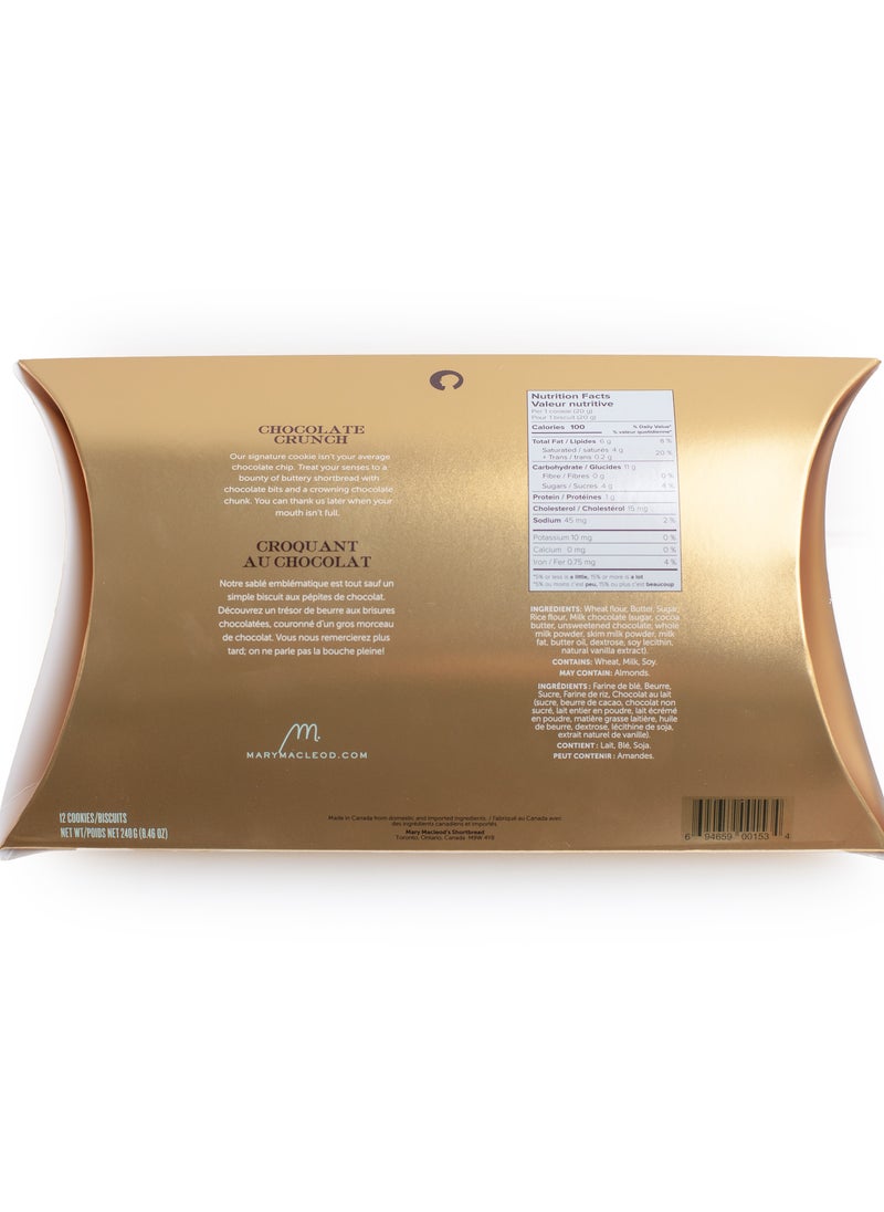 Mary Macleod's Shortbread All-Butter Gold Pillow Box of Chocolate Crunch Shortbread Cookies  240 gm  - Image 2