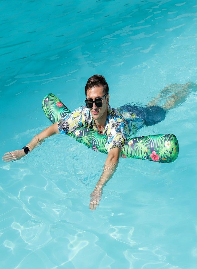 FindUWill 2 Pack Inflatable Swim Pool Noodles - Soft Fabric Covered Large Swim Noodles, Premium Buoyancy for Swimming Floating, Heavy Duty Pool Noodle Floats for Adults - Image 5