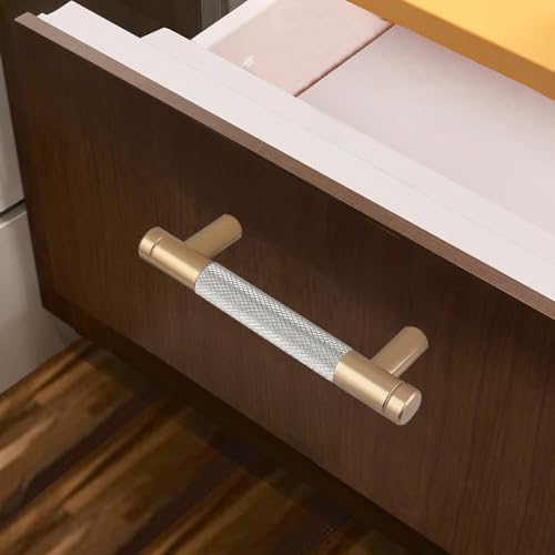 Ntresbonne 20 Pack 3 Inch 76 mm Bronze and Nickel Barrel Cabinet Pulls Cupboard Aluminum Handles Drawer Pull Cabinet Handles - Image 3