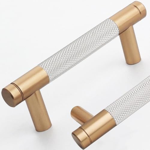 Ntresbonne 20 Pack 3 Inch 76 mm Bronze and Nickel Barrel Cabinet Pulls Cupboard Aluminum Handles Drawer Pull Cabinet Handles - Image 1