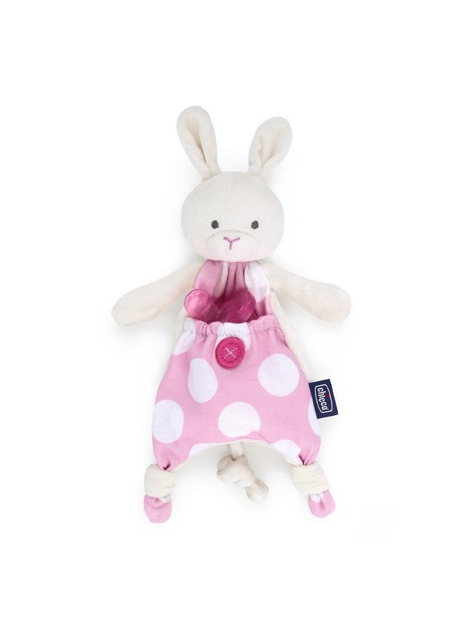 Chicco Pocket Buddies Soft Pacifier Holder-Lovey, Soothing Plush Toy Animal 0m+, Pink Bunny - Image 5