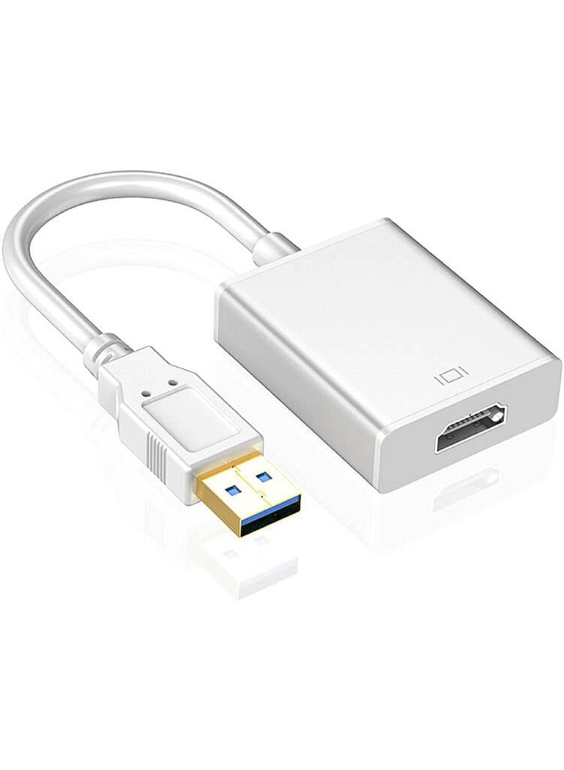 منتقي USB 3.0 to HDMI Adapter – 1080P Full HD Video Graphics Converter for PC Laptop, External Display Adapter Compatible with Windows 7/8/10, USB to HDMI Display Cable for Monitor, Projector, HDTV - Image 1