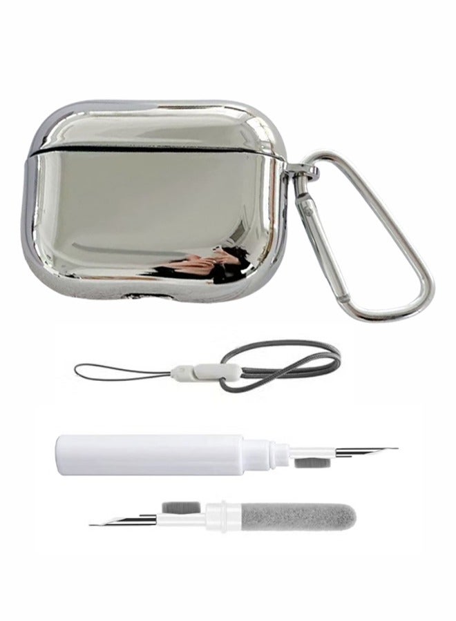 for Airpods4 headphone case, with a glossy TPU hard shell to better protect the headphones, equipped with a climbing buckle, lanyard, and cleaning pen - Image 1