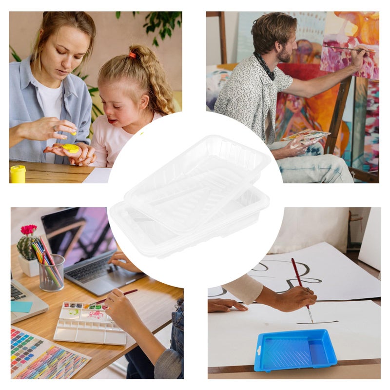 4 Pack 5 Inch Plastic Paint Tray Liners Set For Wall Painting Roller Supplies - Image 4