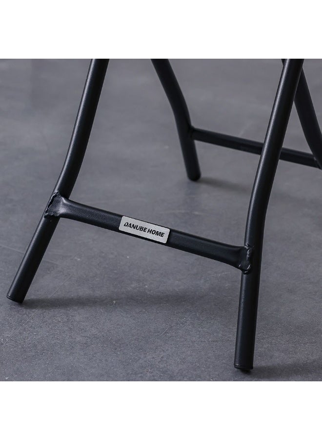 DANUBE HOME طاولة جانبية من أوقيانوس بريز فلورا - مجموعة طعام خارجية أنيقة للشرفات والفناءات، مصنوعة من الفولاذ والزجاج المتين، تصميم قابل للطي لسهولة التخزين، قطعة تزيين مثالية - Image 3